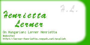 henrietta lerner business card